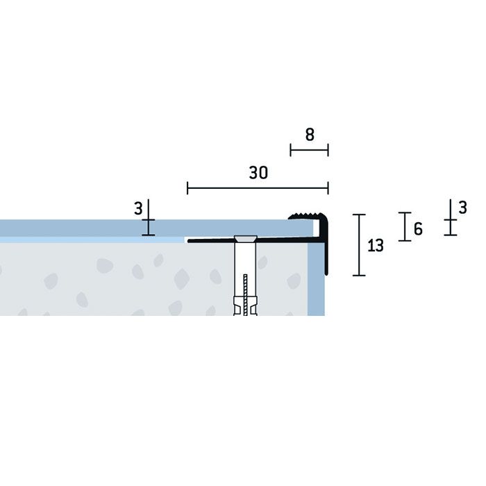 Eurofinal 30x13x3 mm | Schodový profil ohýbateľný