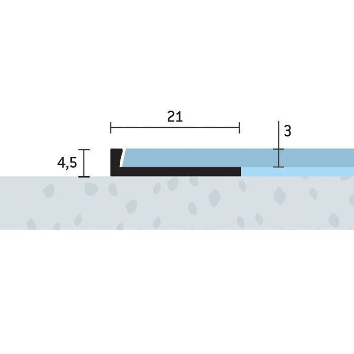 Eurofinal 21x4,5x3 mm | Ukončovací profil